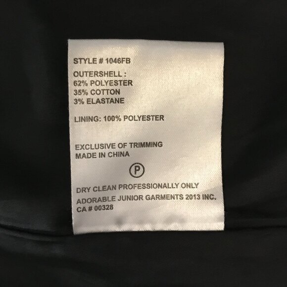 London Fog 3/4 Length Trench Coat Black/White - Belted - Size M - Picture 9 of 9